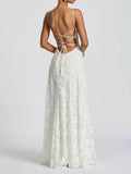 Spaghetti Straps Lace A-line Prom Dresses Senior Formal HZ0307