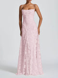 Spaghetti Straps Lace A-line Prom Dresses Senior Formal HZ0307