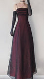 Lace Prom Dress with Spaghetti Straps - Full Length Formal Evening HZ0307