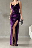 Spaghetti Straps Mermaid Long Prom HZ0307