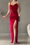 Spaghetti Straps Mermaid Long Prom HZ0307