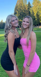 Spaghetti Straps Tight Homecoming Dress, HZ0307