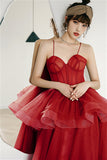 Spaghetti Straps A-line Sage Green Long Formal HZ0307