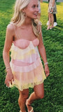 Chiffon Lace Homecoming Dress - Spaghetti Strap Mini Prom HZ0307