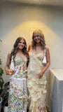 Spaghetti Straps Floral Lace Ruffle Prom Dress, HZ0307