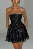 Sparkle A-Line Homecoming Dresses Sleeveless Mini Party Gown, HZ0307