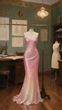 Sparkle Gradient Color Sweetheart Mermaid Prom HZ0307