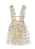 Starry V-Neck Homecoming Dresses Short Graduation Dresses, HZ0307