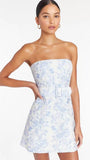 Strapless Floral Short Homecoming Dresses With Zipper Back, HZ0307