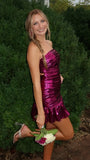 Strapless Fuchsia Pleated Homecoming Dresses Mini Prom Dresses, HZ0307