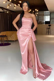 Strapless Pink Bodycon Prom Dresses With Sexy HZ0307