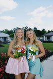 Strapless Pink Homecoming Dresses Mini Cocktail Dress , HZ0307