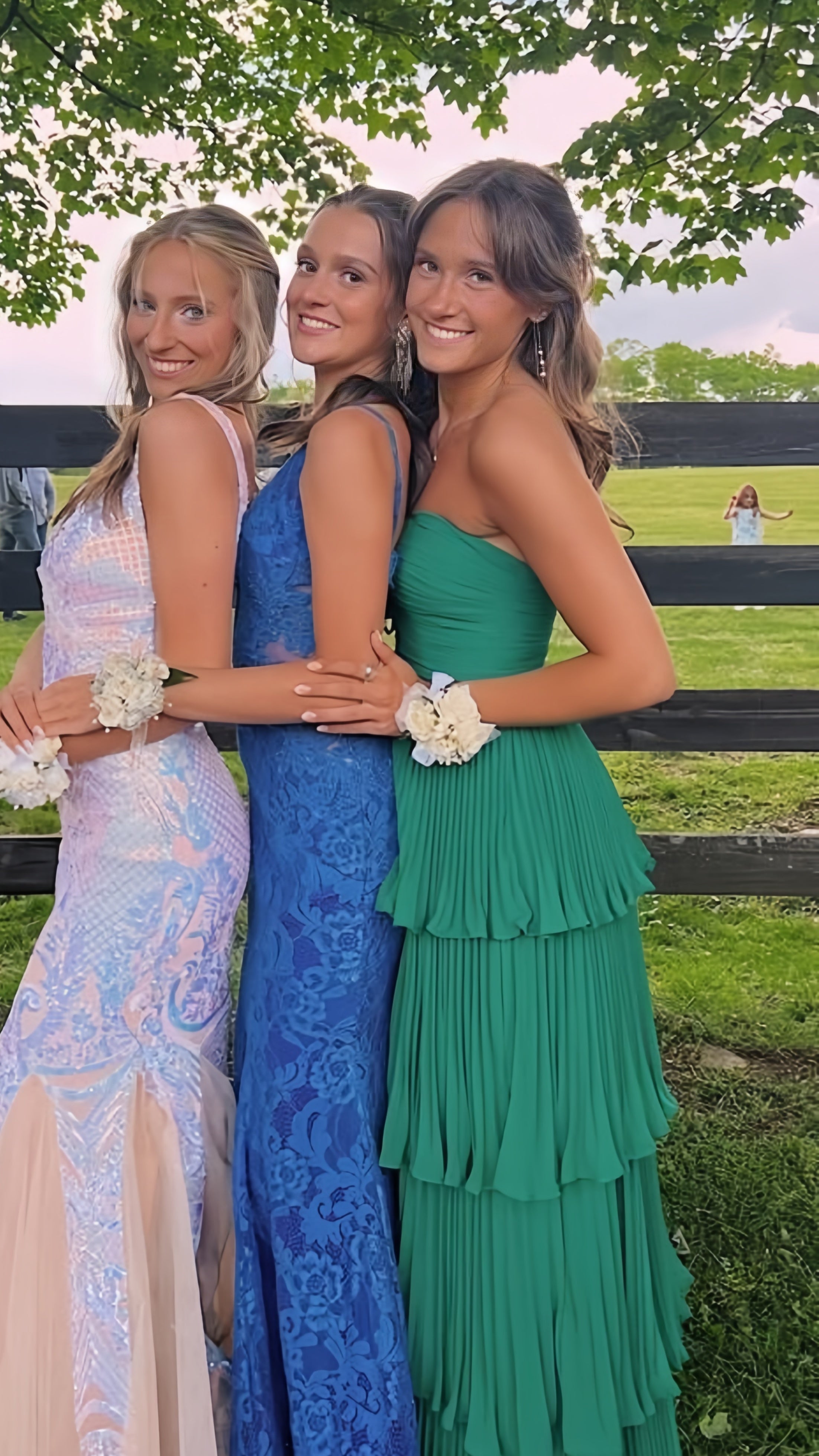 Strapless Chiffon Ruffle Prom Dress, Sleeveless Long Evening Party Gown, HZ0307