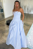 Strapless Pink Prom Dress - A-Line Formal Gown with High HZ0307