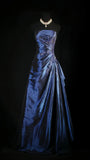 Stunning Blue Beaded Prom Dress - Strapless Long Evening Formal HZ0307