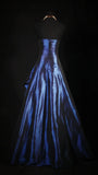 Stunning Blue Beaded Prom Dress - Strapless Long Evening Formal HZ0307