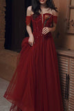 Stunning Champagne Tulle Long Party HZ0307