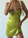 Summer Floral Spaghetti Straps Homecoming Dresses Mini Celebrity HZ0307