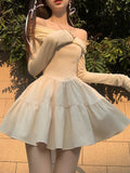 Sweet Off The Shoulder Homecoming Dresses With Long HZ0307