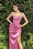 Sweet Pink Beaded Prom Dresses Mermaid Sweetheart Long Evening Dresses, HZ0307