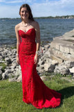 Sleeveless Appliques Mermaid Long Prom HZ0307