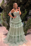 Sweetheart Applique Tulle Prom HZ0307