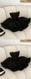 Sweetheart Black Lace Ball Gown Sleeveless Layers Homecoming Party HZ0307