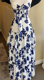 Sweetheart Floral Ruffle Prom Dresses Chiffon Full Length Party HZ0307