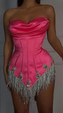 Sweetheart Homecoming Dresses Slim Mini Party Dance Dress With Tassel Beaded HZ0307
