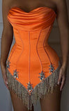 Sweetheart Homecoming Dresses Slim Mini Party Dance Dress With Tassel Beaded HZ0307