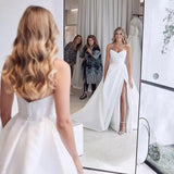 Sweetheart Ivory White A-Line Wedding HZ0307