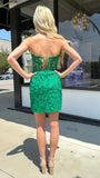 Sweetheart Lace Beaded Homecoming Dresses Tight Bodycon Graduation Dress, HZ0307