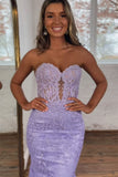 Sweetheart Lace Mermaid Long Prom HZ0307