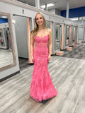 Sweetheart Mermaid Appliques Tulle Long Evening Prom HZ0307