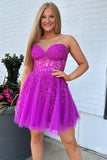 Sweetheart Royal Blue Homecoming Dress Mini Party Gown, HZ0307