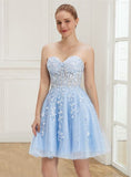 Sweetheart Royal Blue Homecoming Dress Mini Party Gown, HZ0307