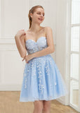 Sweetheart Royal Blue Homecoming Dress Mini Party Gown, HZ0307