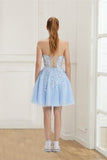 Sweetheart Royal Blue Homecoming Dress Mini Party Gown, HZ0307