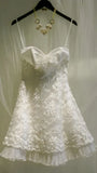 Sweetheart White Lace Homecoming Dresses Organza A-line Party HZ0307