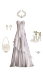 Sweetheart White Long Prom Dress, Sleeveless Evening Dress, HZ0307