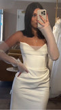 Sweetheart White Mermaid Long Wedding Dress, HZ0307