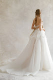 Sweetheart Wrinkled Tulle Wedding Dresses, HZ0307