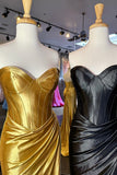 Sweetheart Black Corset Mermaid Ruched Formal HZ0307