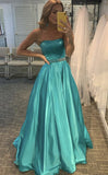 Turquoise Green Satin Junior Prom HZ0307