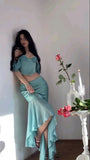 Two Pieces Chiffon Mermaid Prom HZ0307