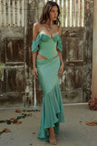 Two Pieces Ruffle Chiffon Homecoming Prom HZ0307