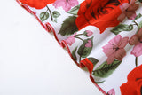 Fast Delivery Two Pieces Mermaid Long Prom Dresses, Rose Floral Print Evening Party Gown, HZ0307