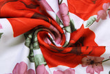 Fast Delivery Two Pieces Mermaid Long Prom Dresses, Rose Floral Print Evening Party Gown, HZ0307