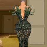 LTP1703,Luxury See Through Beaded Prom Dresses, Bodycon Sexy Prom Evening HZ0307
