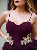 LTP1513,Spaghetti straps burgundy homecoming dresses organza short formal HZ0307